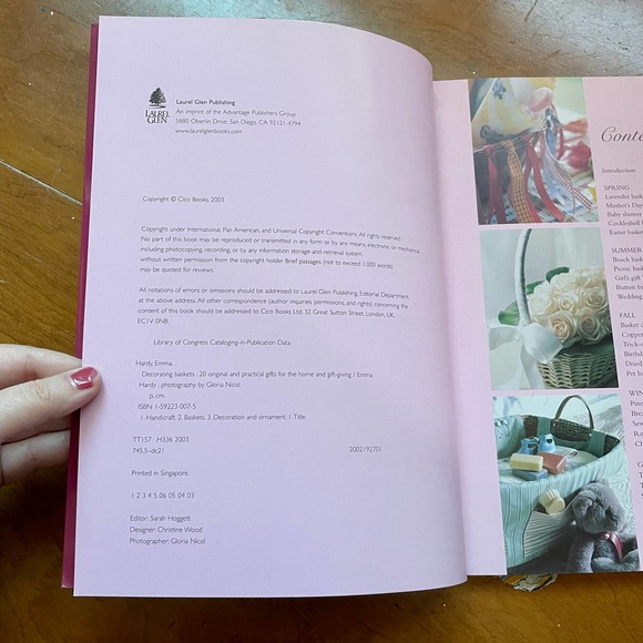 Decorating Basket Books Emma Hardy Paperback Craft Hobby Spring Inspiration - Picture 3 of 5